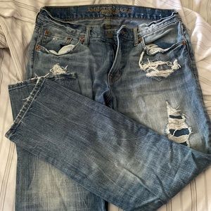 American Eagle Distressed Slim Straight Jeans